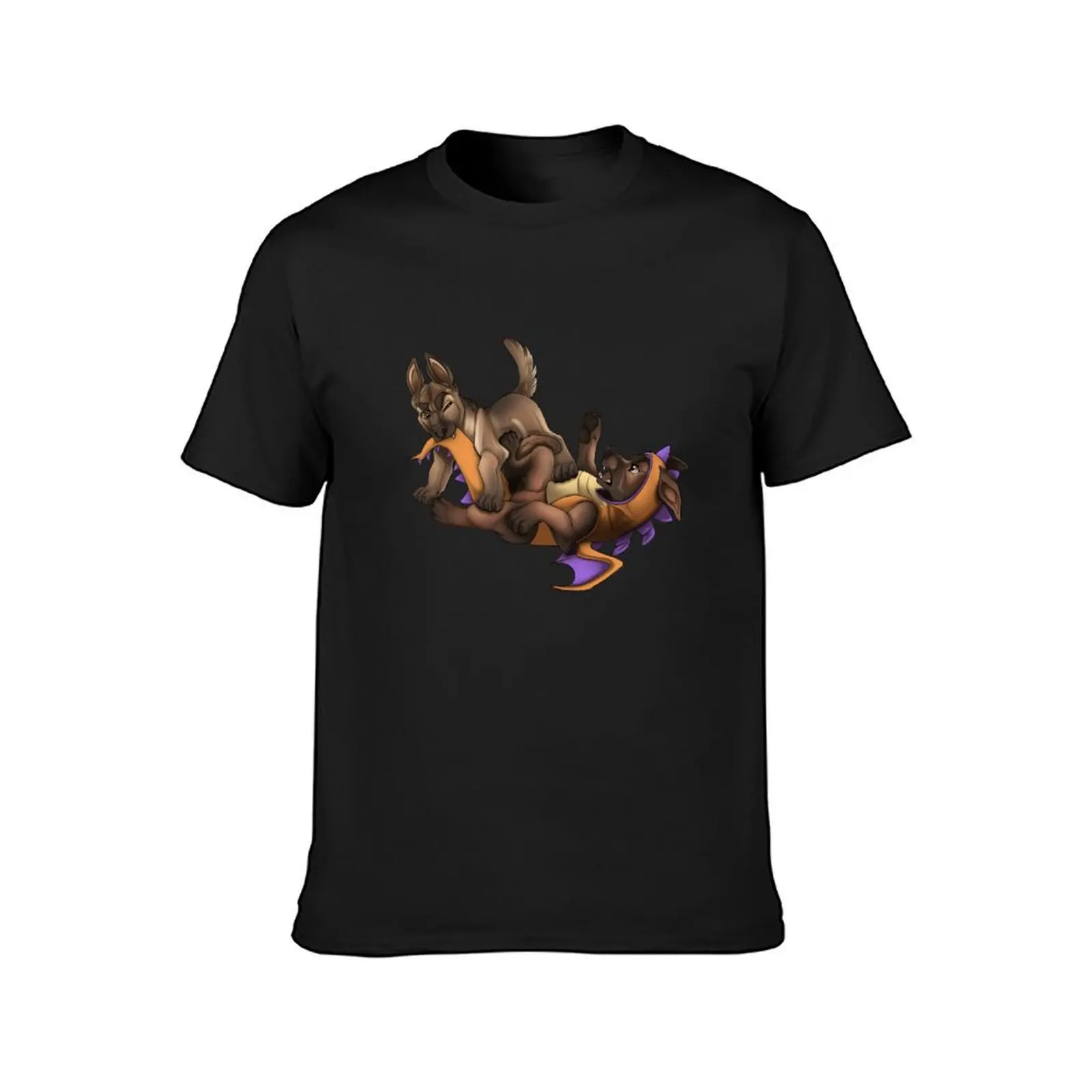 Malinois Puppies // Romping Ratbags T-Shirt anime oversizeds tshirts for men