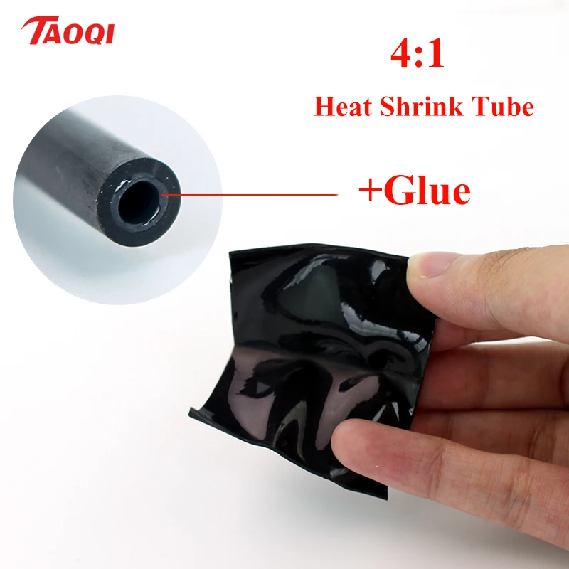 1.22meter 4:1 Heat Shrink Tube With Glue Thermoretractile Heat Shrinkable Tubing Dual Wall Tubing Diameter 4 6 8 16 24 40 52 72