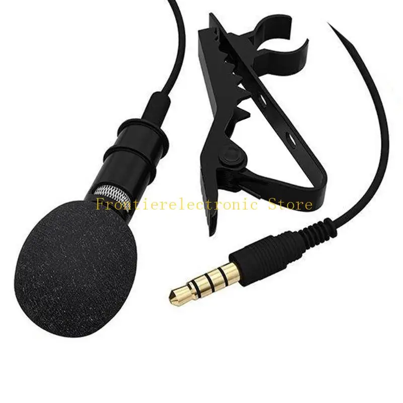 G8DB High Sensitivity Lapel Clip Microphone 3.5mm Cable Plug Connector Clip-on Mic for Recording, Home, Radio and Television