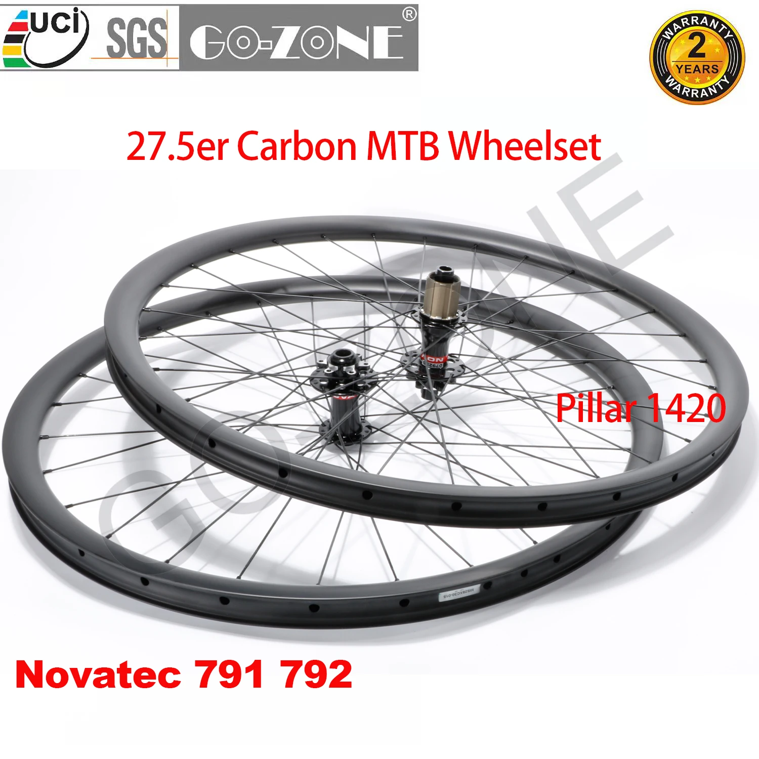 

Light Carbon MTB Wheelset 27.5 Symmetry /Asymmetry Tubeless Novatec791 792 Thru Axle / Quick Release / Boost 27.5er MTB Wheelset