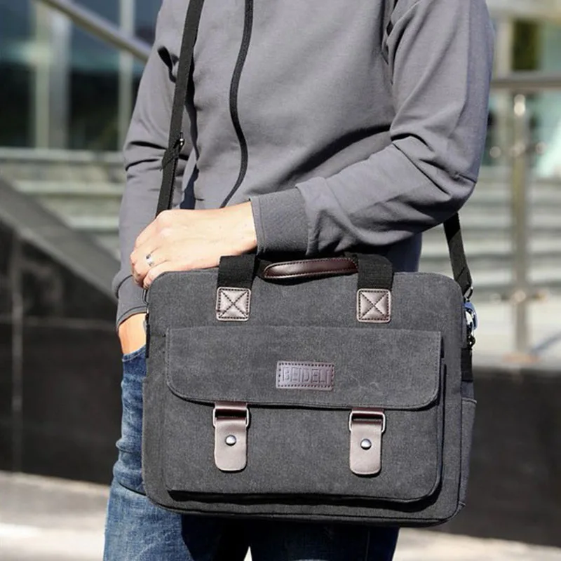 

Новая мужская парусиновая сумка через плечо, повседневная винтажная сумка через плечо, большая вместительная сумка для деловых поездок, дорожная сумка на ремне для мужчин