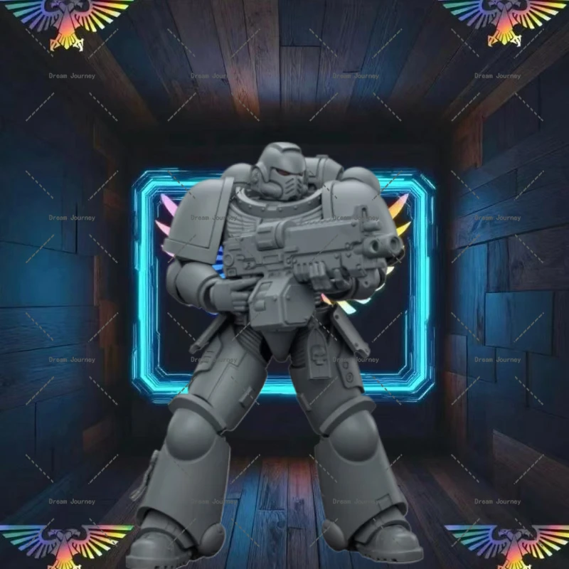 متوفر في المخزون JOYTOY Warhammer 40k 1/18 مشاة البحرية الفضائية Intercessor Armoring Hall Edition مجموعة ألعاب الدمى