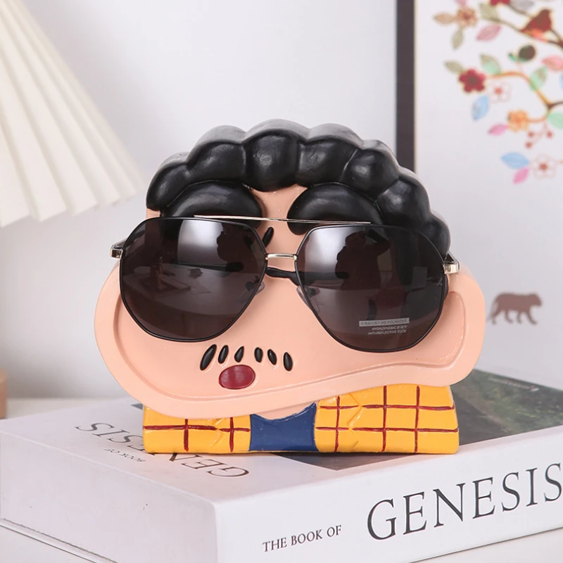 Crayon Shin-chan anime peripheral director glasses holder storage makeup brush barrel cute cartoon home furnishings