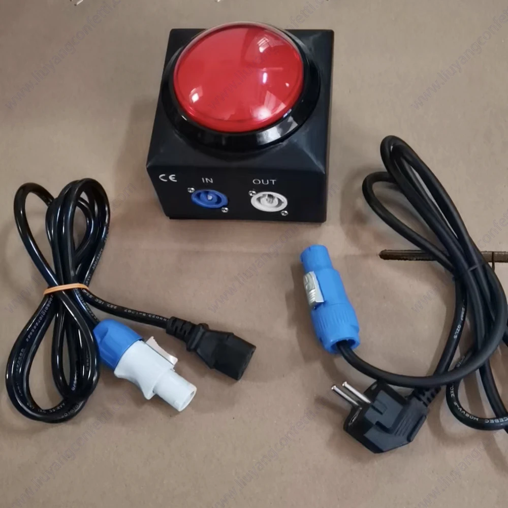 

Red Button Controller to Holi Powder Shooting Machine Wedding Event Music Concert Stage Special effect CO2 jet Fire Baby Shower