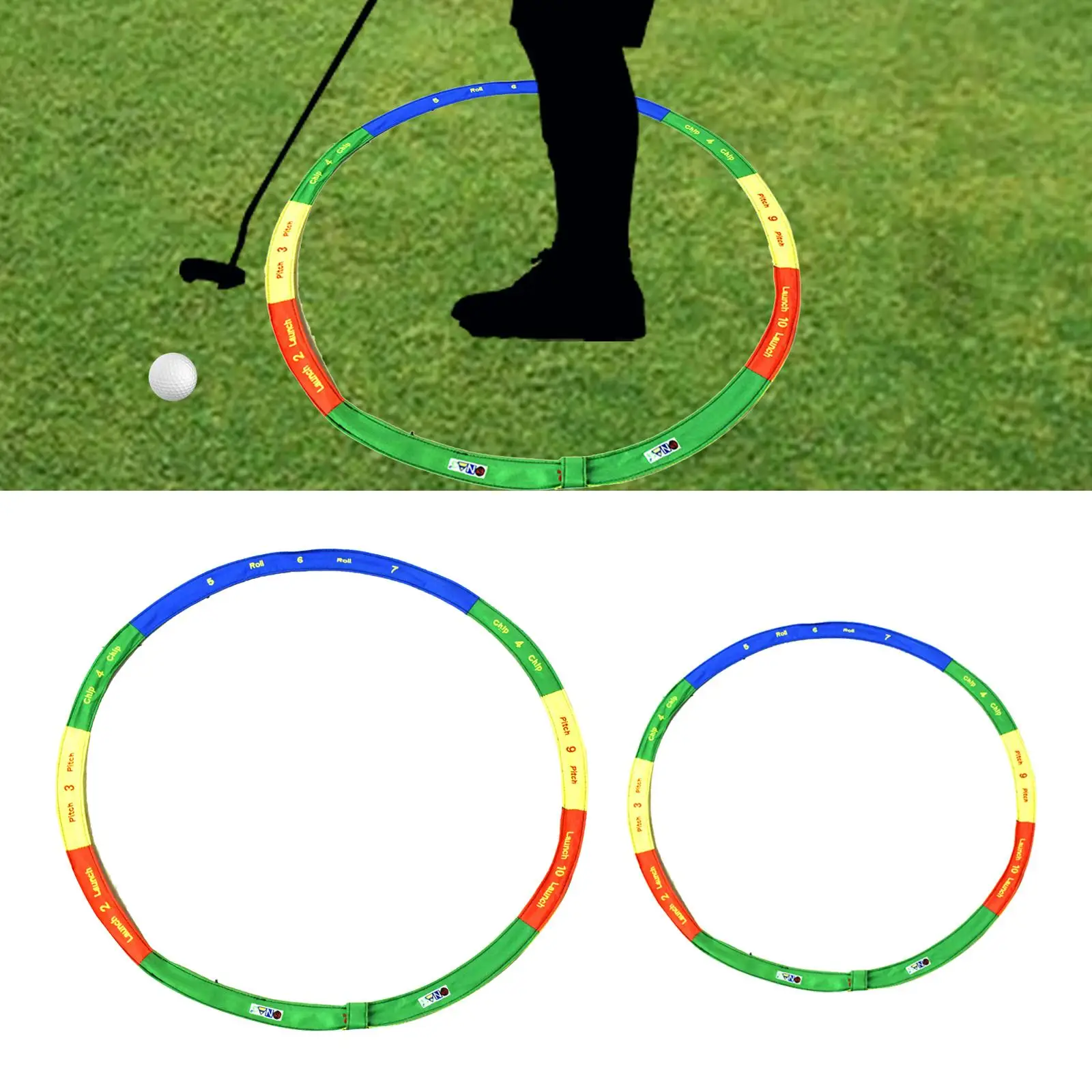 Golf Swing Trainer, Golf Swing Circle, Putting Oxford Cloth and Fiberglass, Golf