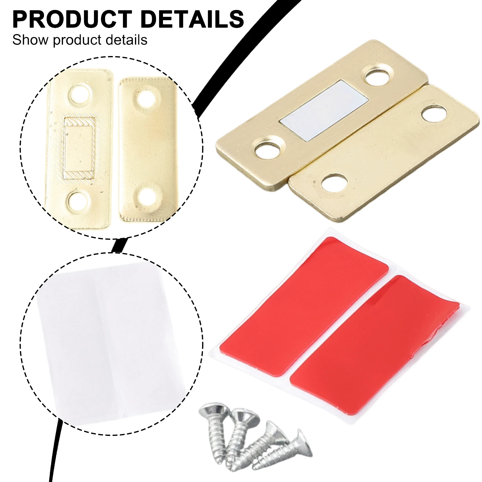 2 teile/satz Starke Türschließer Magnetische Tür Fang Riegel Tür Magnet Möbel Schrank Schrank Schraube/Aufkleber Ultra Dünne – Detail 8