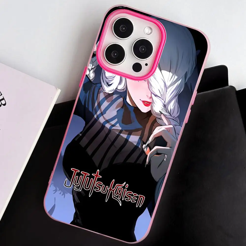 

Чехол для телефона Jujutsu Kaisen Meimei Jelly, двухслойный, розово-красный, для iPhone 17 16 15 14 13 12 11 Air Pro Max Plus, защитный