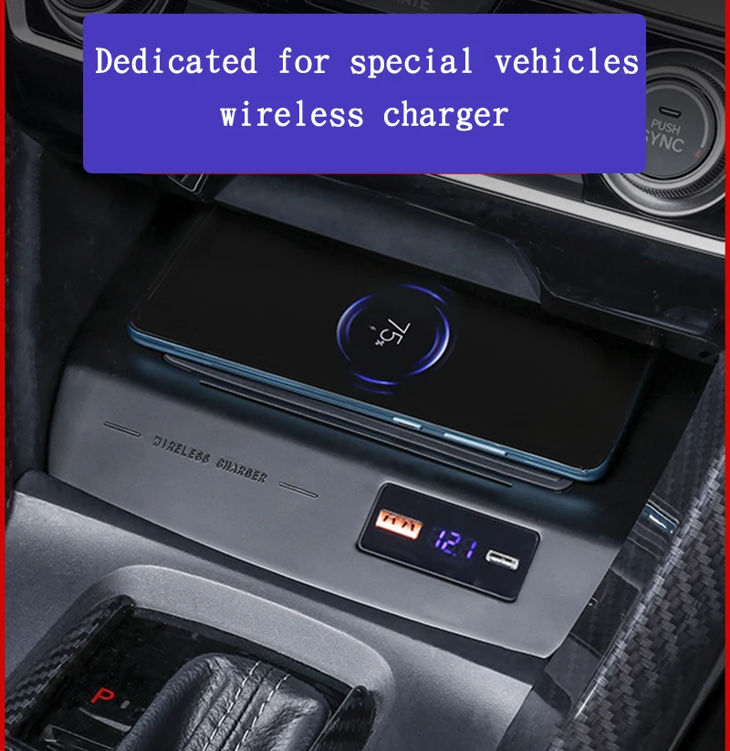 Suitable for interior modification of Honda 16-21 Civic 18-22 Accord 17-19 CR-V car wireless charger