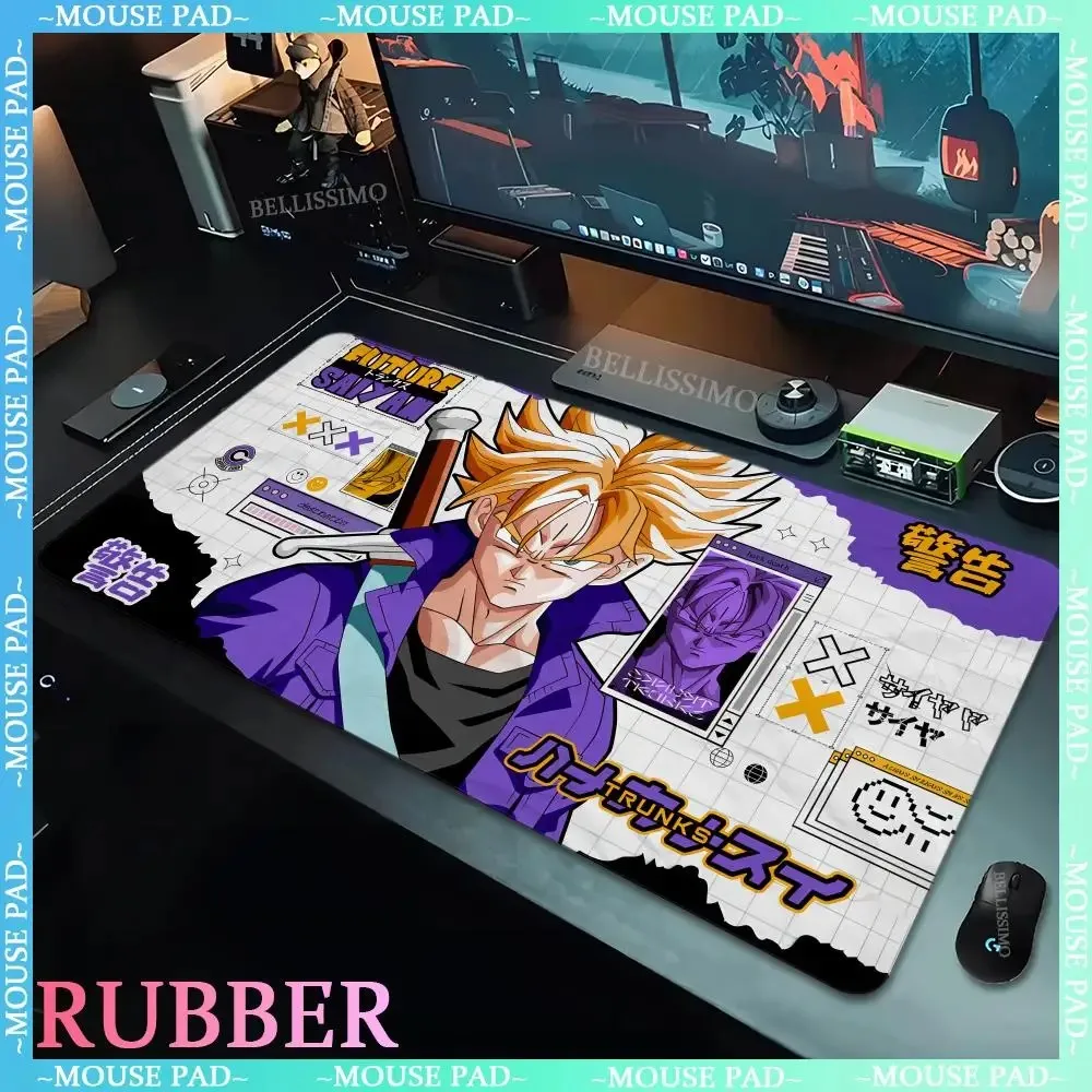 Alfombrilla de ratón grande de goma antideslizante, alfombrilla de escritorio HD fresca, alfombrilla de teclado de juego extendida XXL, animación de lesiones