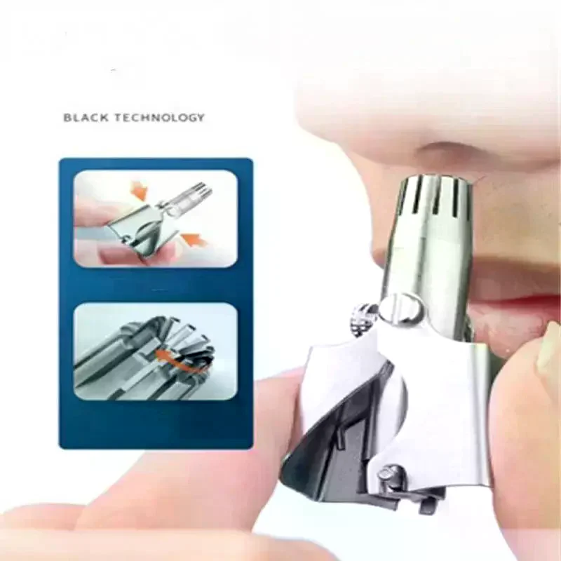 /YOV/Stainless Steel Washable Portable Manual Nose Hair Trimmer For Men & Women Waterproof Ear Hair Trimmer