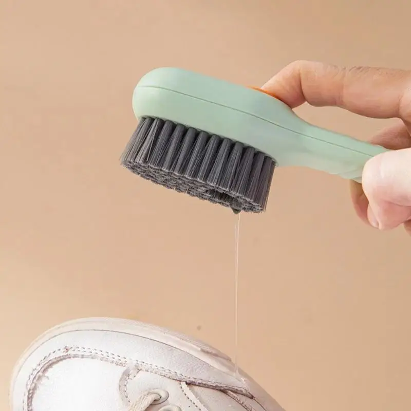 Multifunction Cleaning Shoe Brush Soft-bristled Automatic Liquid Shoe Brush Long Handle Brush Clothes Brush House Cleaning Tool