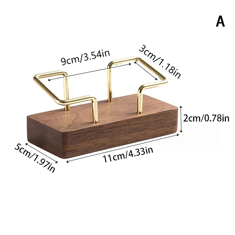 1pcs Business Card Holder Organizer Office Desk Display Stand Memo Counter Tabletop Shelf Home Wooden Card Holder Storage