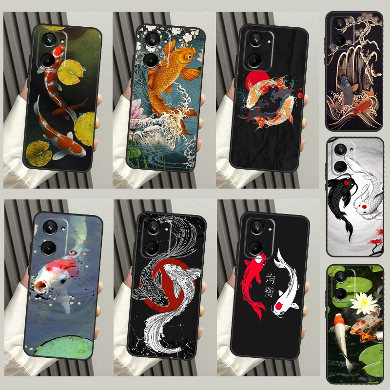 Chinese Koi Fishes For Realme C21Y C25Y C11 C15 C21 C25 C30 C31 C35 Realme GT Neo 5 3 3T 8 9 10 Pro Plus Case