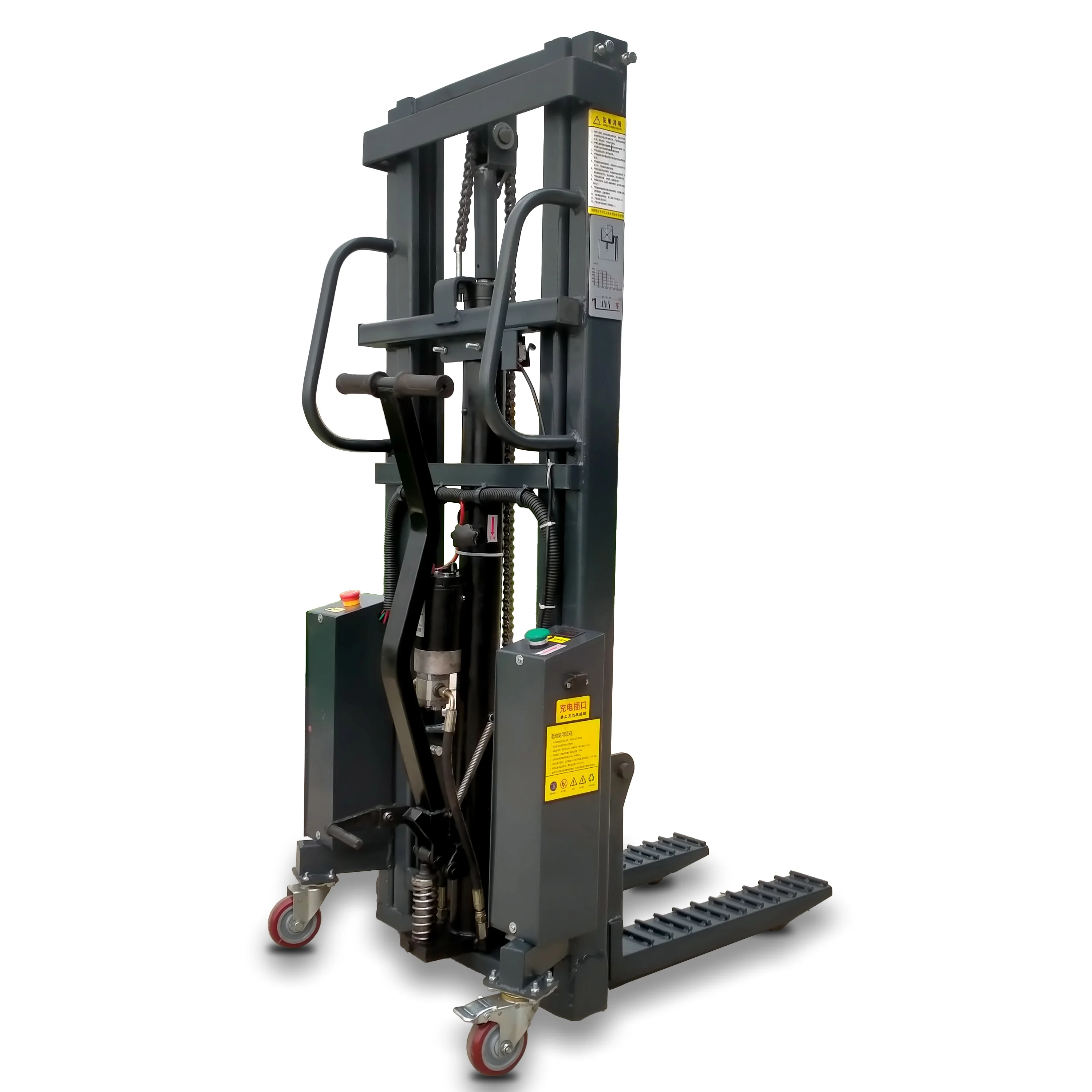 

1 ton 3 meters and a half electric stacker manual and electric pallet forklift hydraulic lift warehouse battery pallet lift