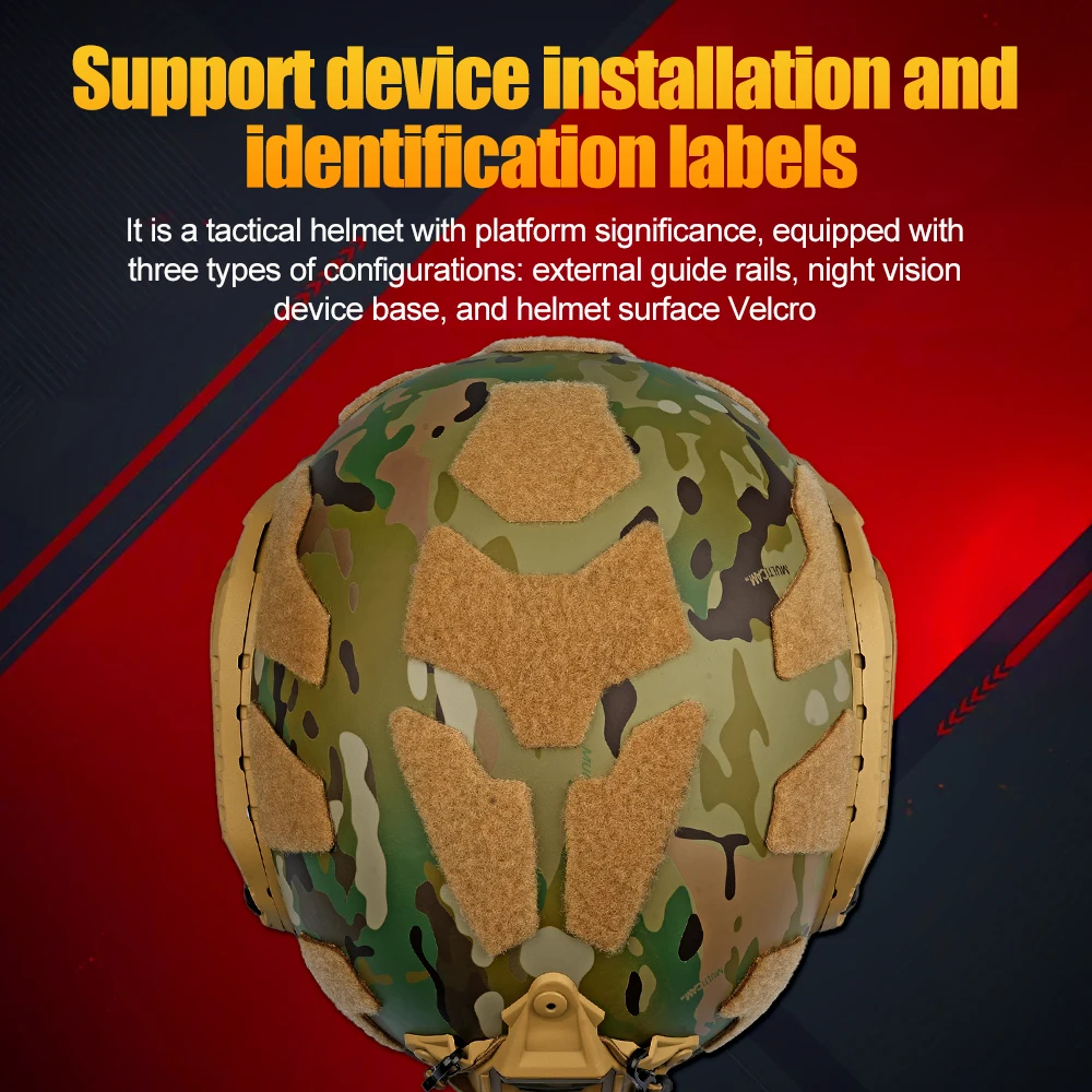 Capacete camuflado multicam PE ultraleve FAST SF - Sistema completo de forro Wendy |   Alta Proteção Civil