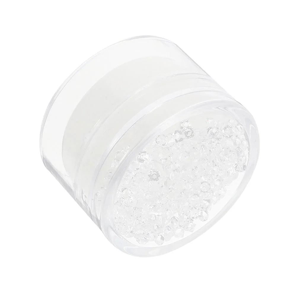 2 Pcs Round French Manicure Stamp Transparent Stickers Silica Gel Stamper Accessory