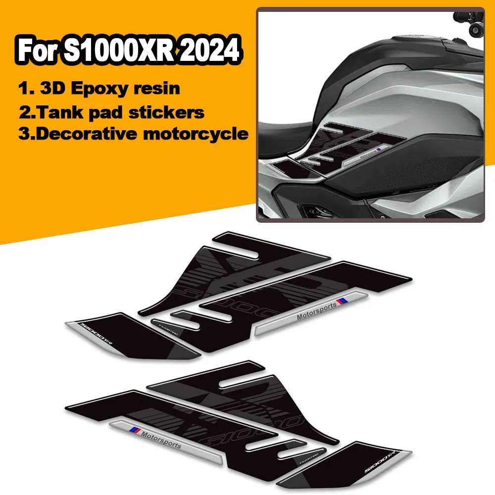 

﻿ For BMW S1000XR S 1000 XR S1000 M1000 M1000XR 2024- Tank pad Grips Knee Fuel Oil kit 3D Epoxy resin stickers protective