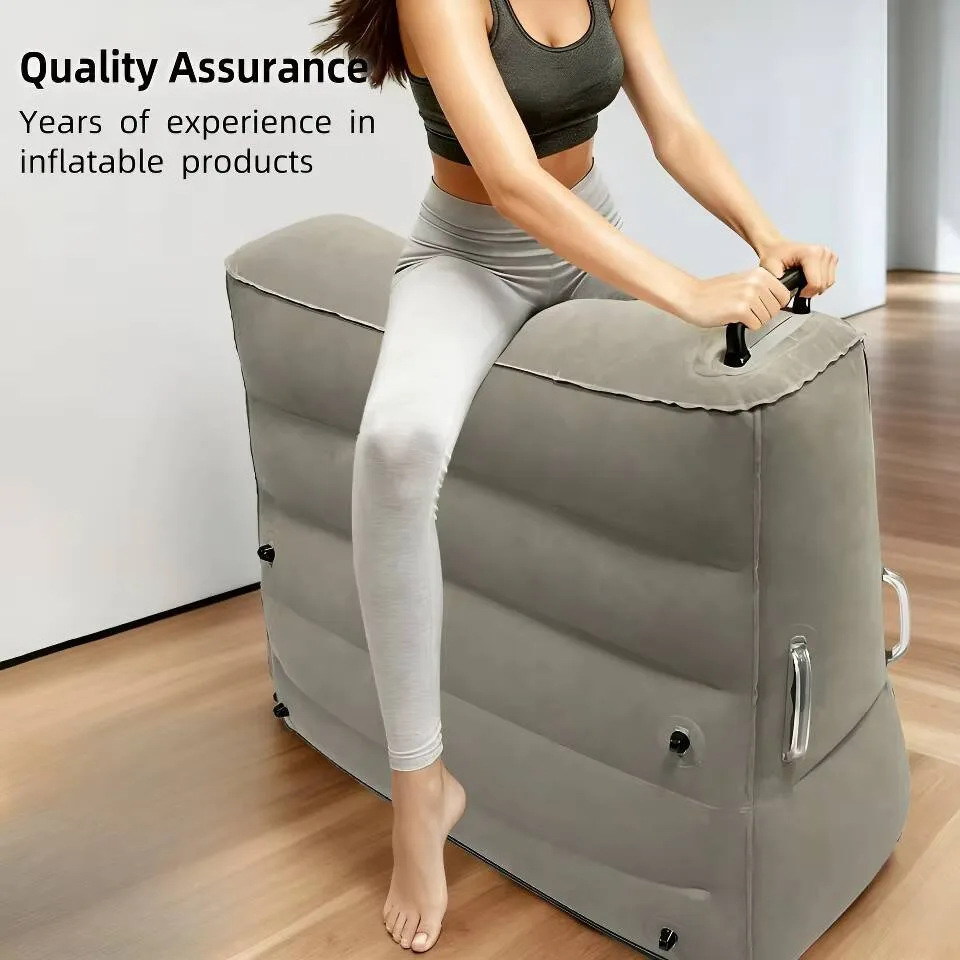 Inflatable Mattress Horse Riding Pad Armrest Pillow Travel Seat Cushion 3D Air Bags Lightweight Breathable Anti Pressure view 2
