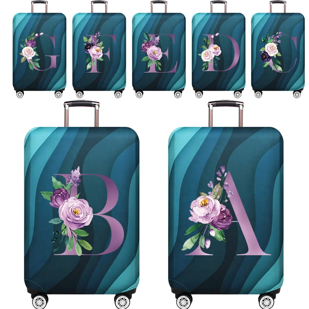 

Luggage Cover Suitcase Cover Protector Suitcase for 18-32 Inch Luggage Stretch Purple Letter Pattern Travel Accessories