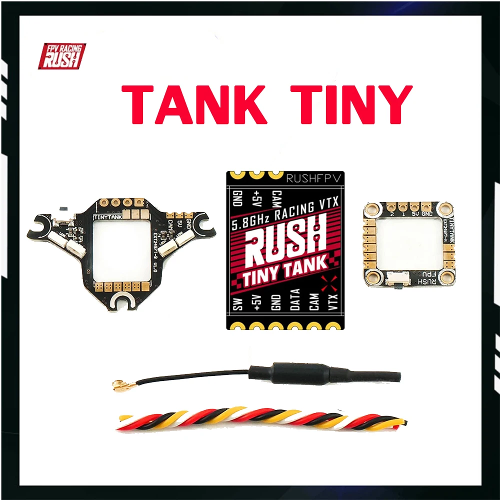 RUSH TINY TANK VTX 48CH 350mW Sender 5V Eingang mit LED-Erweiterungsplatine FPV-Sender für FPV Racing Toothpick Whoop