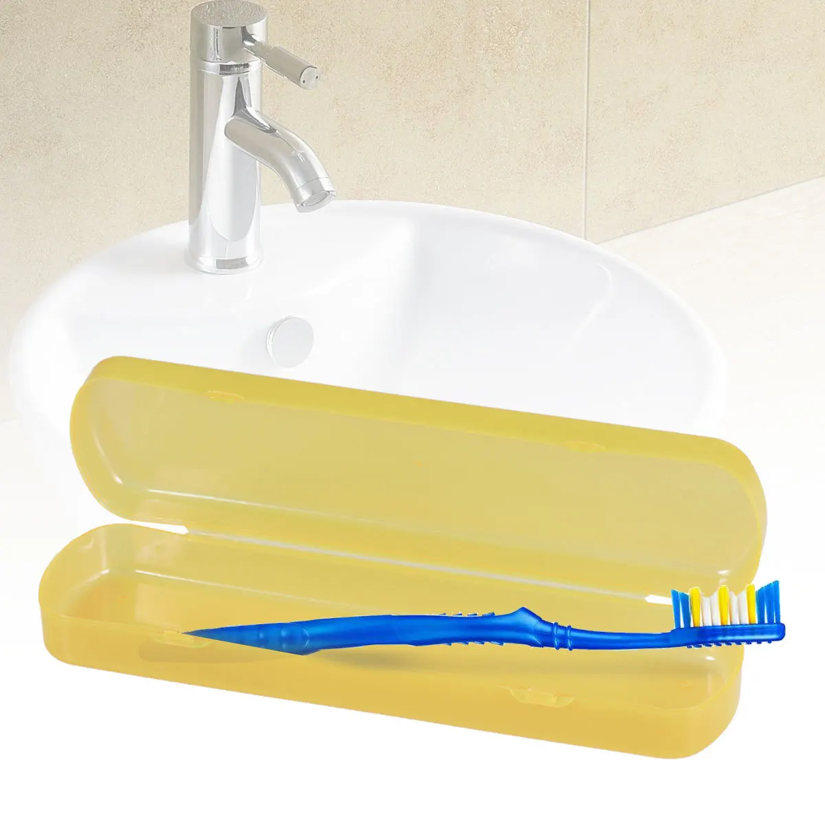 Antybakteryjne etui na szczoteczkę do zębów do podróży, bezpieczne, nietoksyczne, przenośne, do przechowywania pasty do zębów, idealne na kemping, do higieny jamy ustnej.