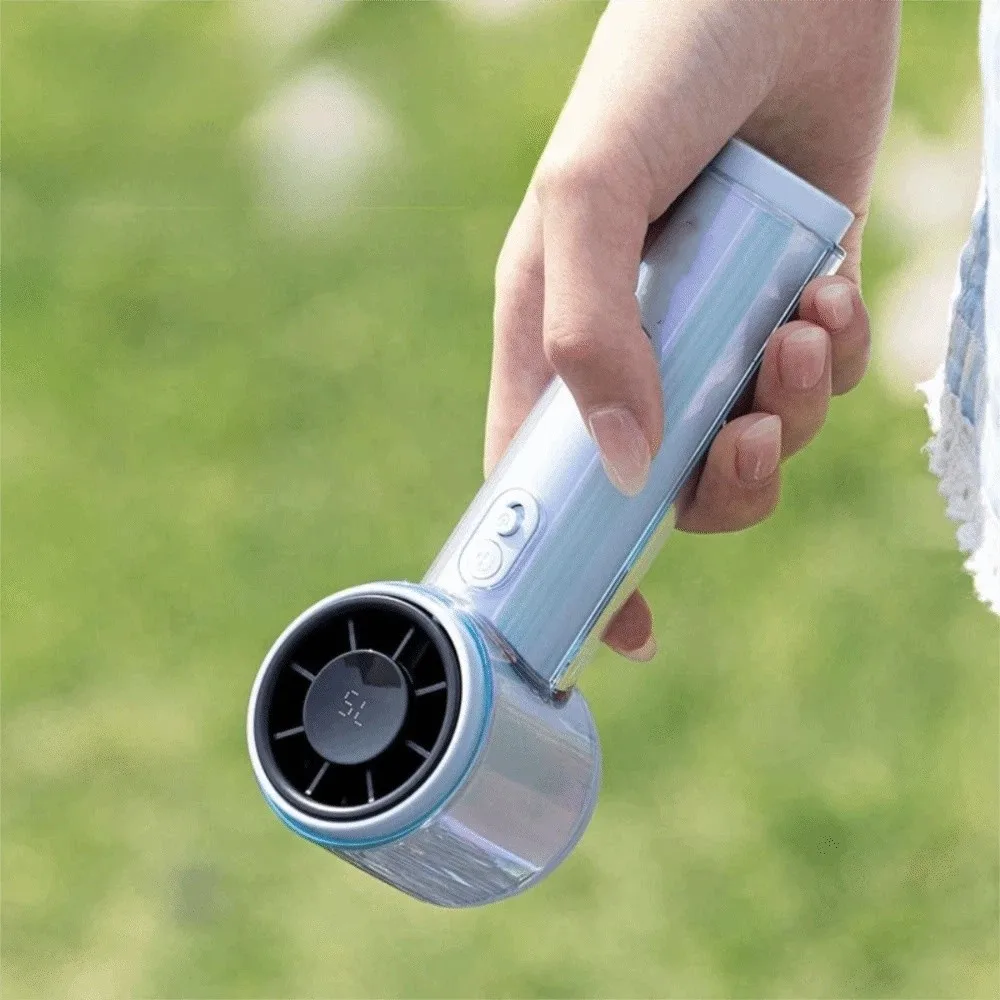 高速エアスピードポータブルハンドヘルドファンスマートデジタルディスプレイコンパクトデザインアイス冷却ファン軽量高速エアフロー