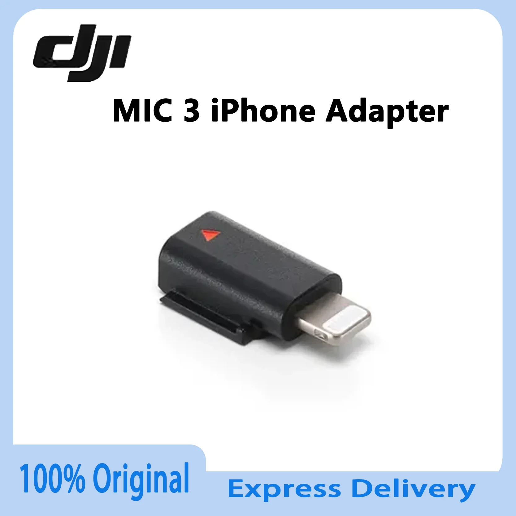 

Оригинальный адаптер DJI MIC 3 для iPhone с подключением через Lightning, компактный дизайн и стабильная передача аудиосигнала.
