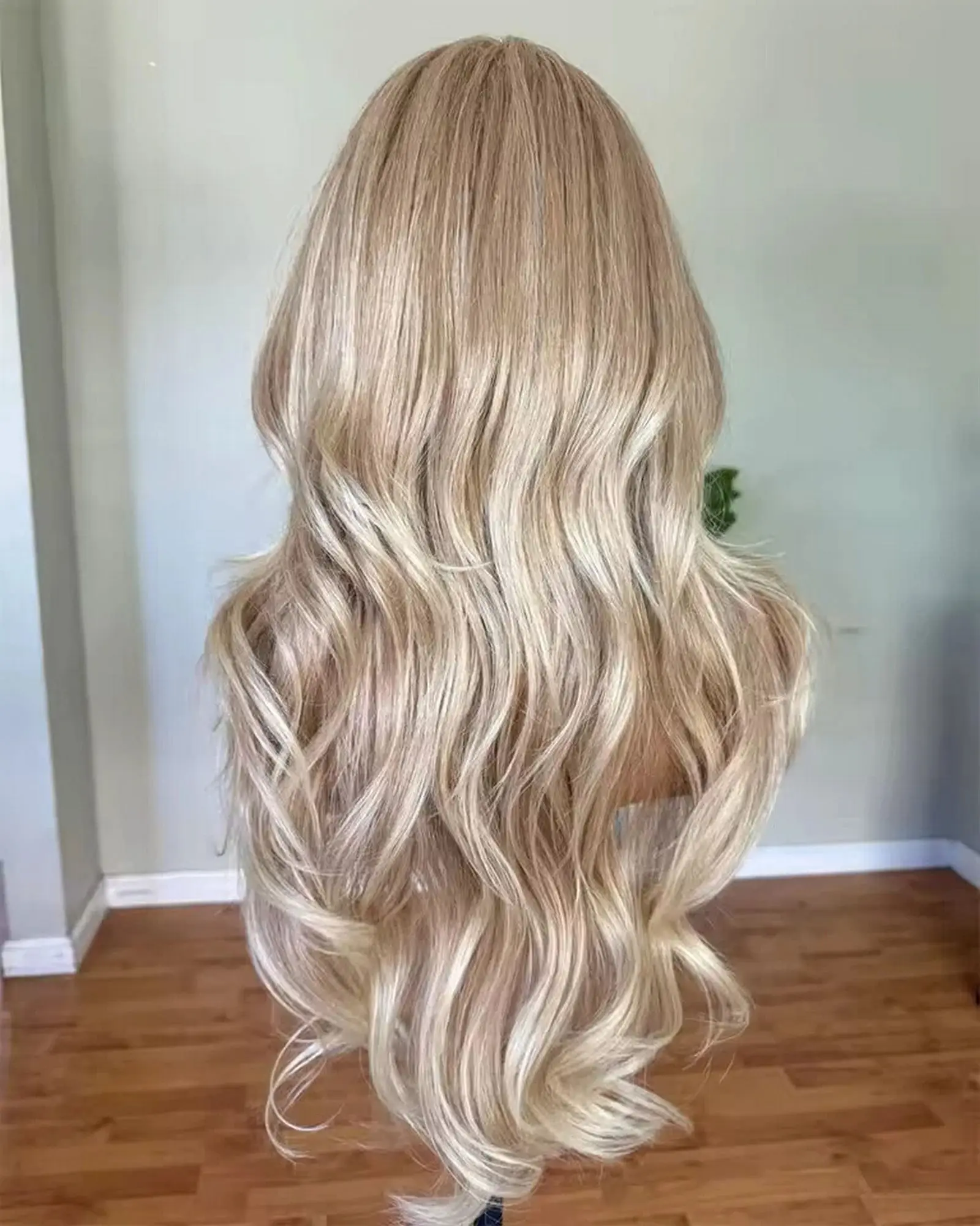 شعر مستعار طبيعي مموج يسلط الضوء على جزء مجاني أومبير الرماد شعر مستعار أشقر مع جذور داكنة لينة الاصطناعية HD الدانتيل شعر مستعار أمامي غلويليس الشعر #4