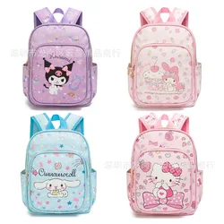 Sanrio Cartoon Hello Kitty Backpack Cute Blue Cinnamoroll Lightweight Kids Backpack Kuromi Kindergarten Kawaii School Bags