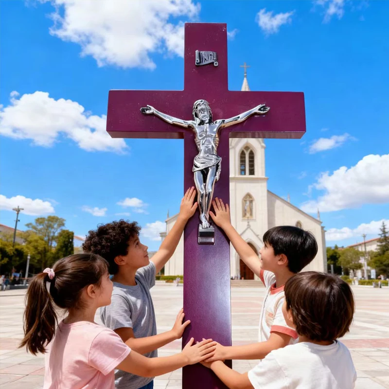 جديد 2026 صليب من الخشب الصلب جدار الصليب الكاثوليكي يسوع المسيحي الجدار الشنق الصليب الصلاة الحلي الدينية الكنيسة الديكور #6