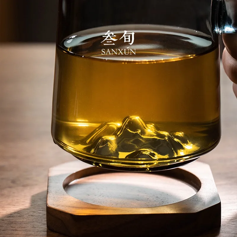 

Glass Tea Cup With Tea Separation And Lid Filter For Men'S High-End Office Large Capacity Tea Cup