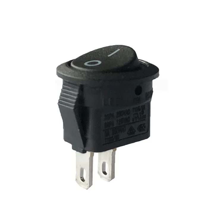 RS601H boat-shaped toggle switch button, 2 pins, 2 positions, 3A250V mini 16mm circular power button