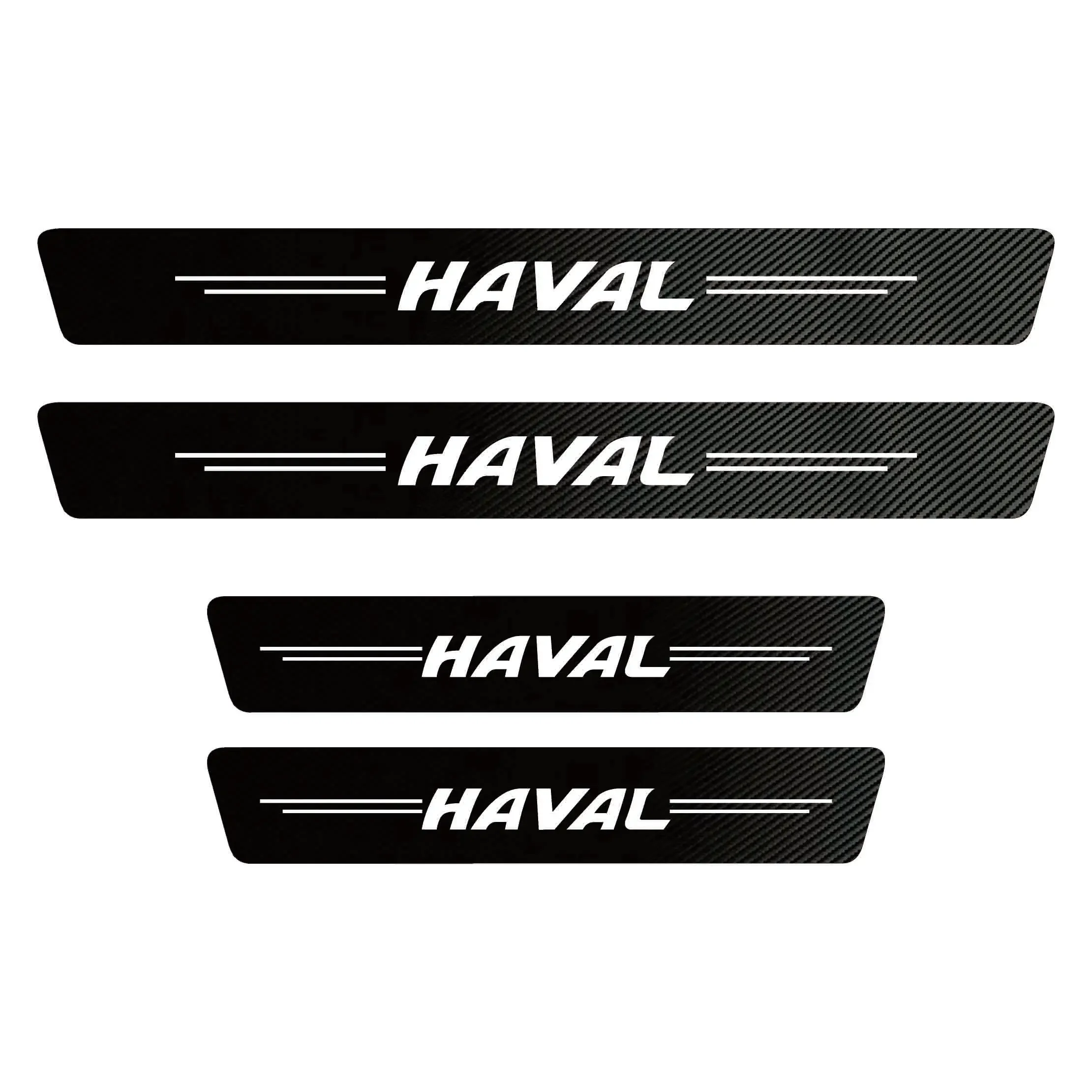 Guarding Entry 4Pcs 5Pcs Carbon Fiber Auto Door Sill Scuff Threshold Protection Cover Sticker Fits Haval H6 Jolion Dargo M6 F7