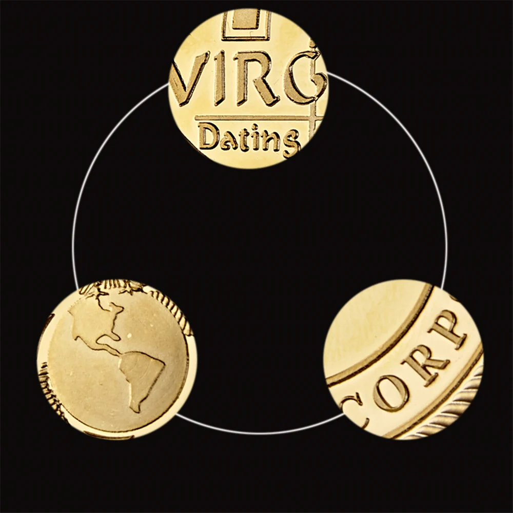 عملة ذهبية سلاح البحرية الأمريكية ، عملة قابلة للتحصيل ، 72 خدمة مواعدة العذارى ، USMC #6