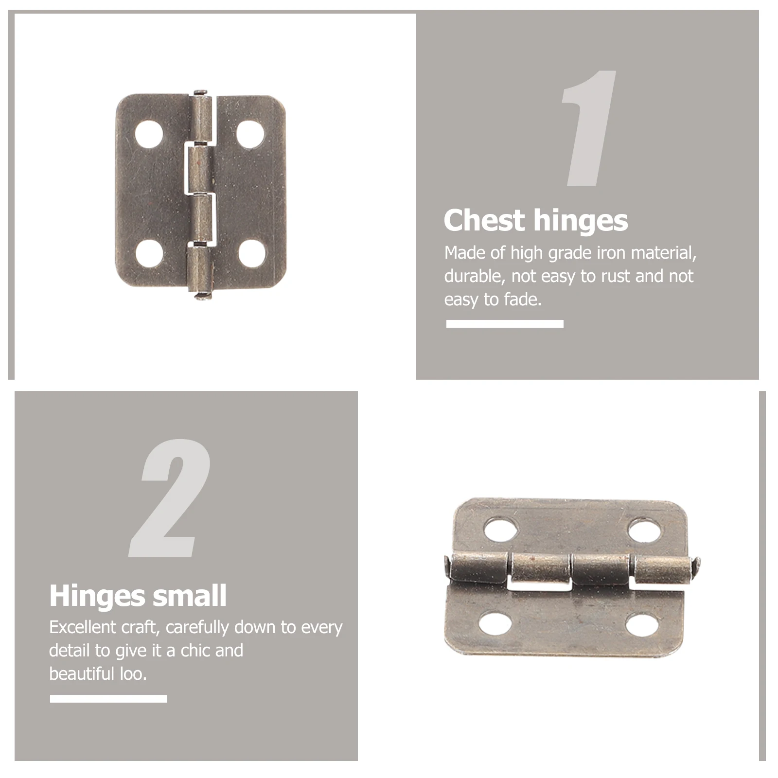 50 مجموعة مفصلات صغيرة حديد قابلة للطي لصندوق المجوهرات خزانة الصدر لتقوم بها بنفسك صندوق خشبي حرفي المفصلي ملحقات الأجهزة المفصلي الرجعية #1