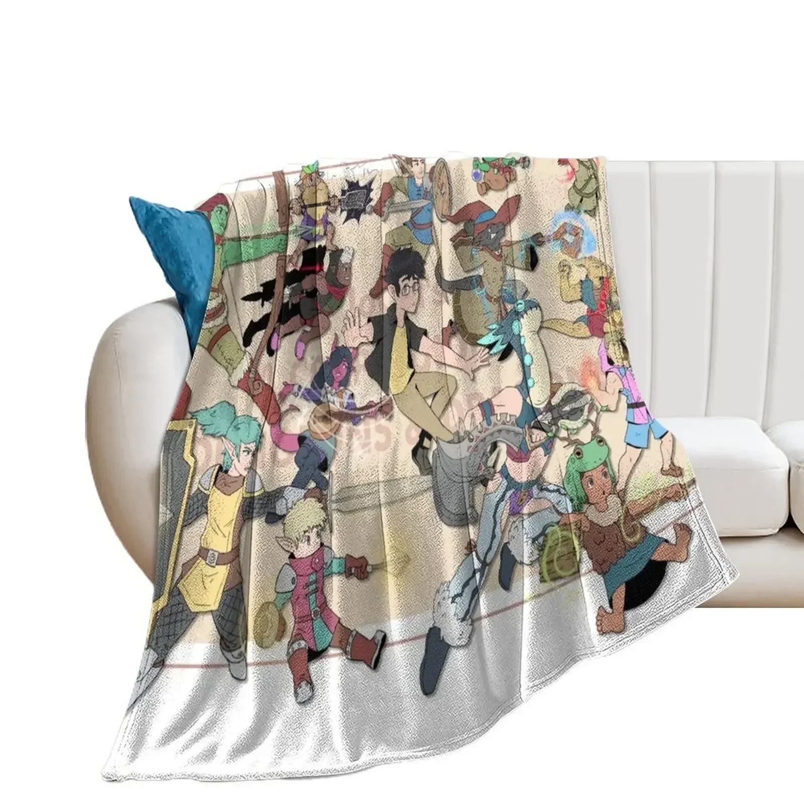 JoCat - A Crap Guide to D&D Poster Throw Blanket anime Flannel Stuffeds Blankets