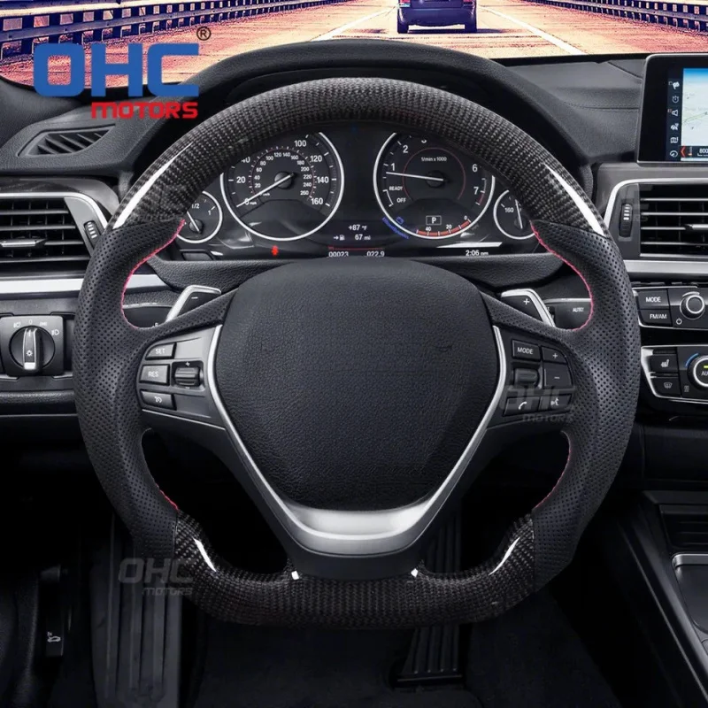 Volant de voiture en fibre de carbone personnalisé et amélioré, vente directe d'usine pour BMW Série 3 320i F30