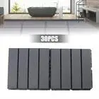 30Pcs 12\'\' Deck Patio Tile Interlocking PP Plastic Flooring Pavers Tiles Outdoor