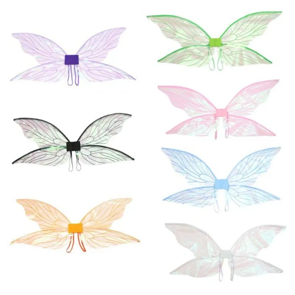 Cosplay Props Girl Butterfly Wings Organza Role Play Fairy Wings Multicolor Sparkle Dress-Up Wings Costume Party Accessories