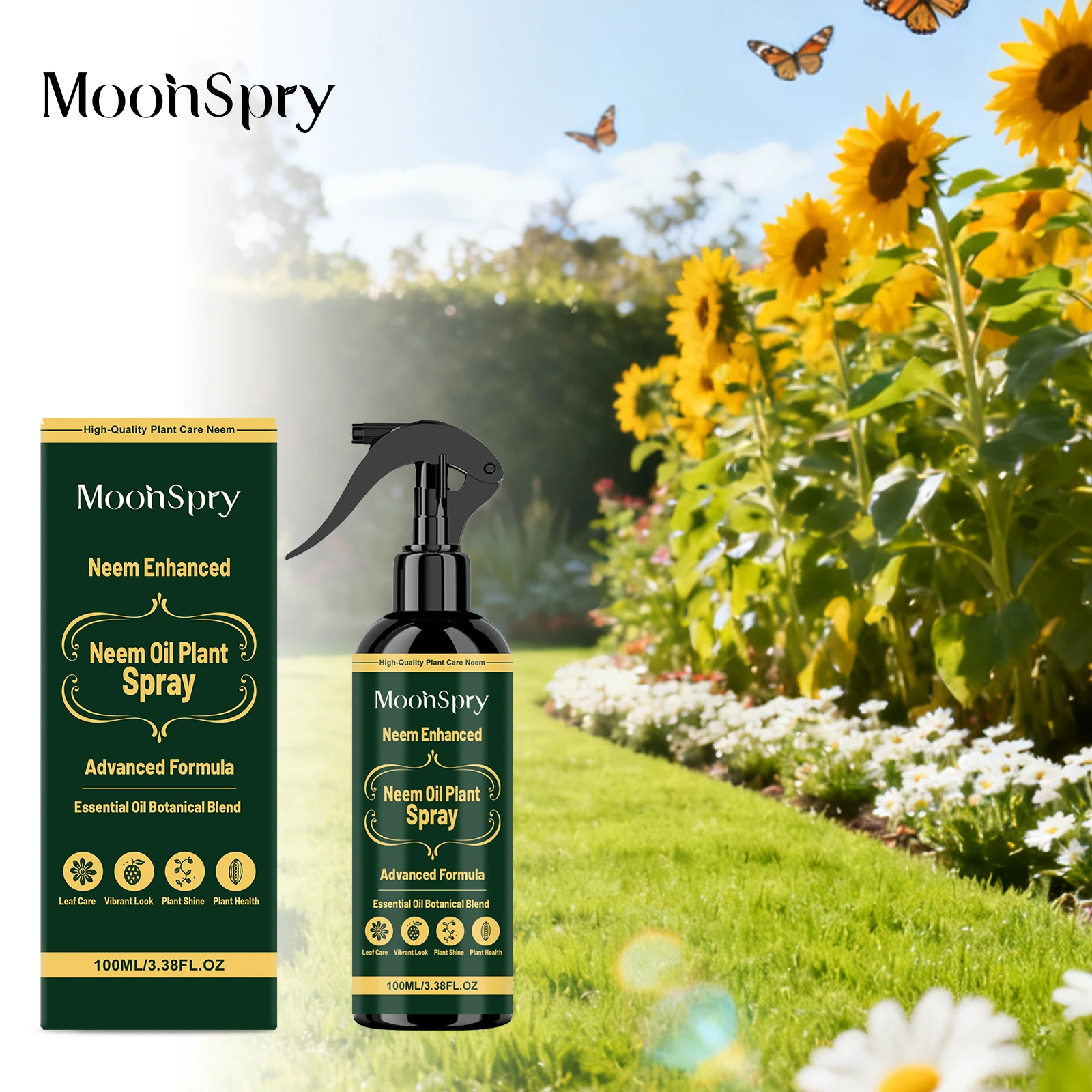 Neem Oil Plant Spray Leaf Cleaner Shine Indoor Outdoor Plants Leaf Nutrient Supplement Long Lasting Protection Plant Health Care