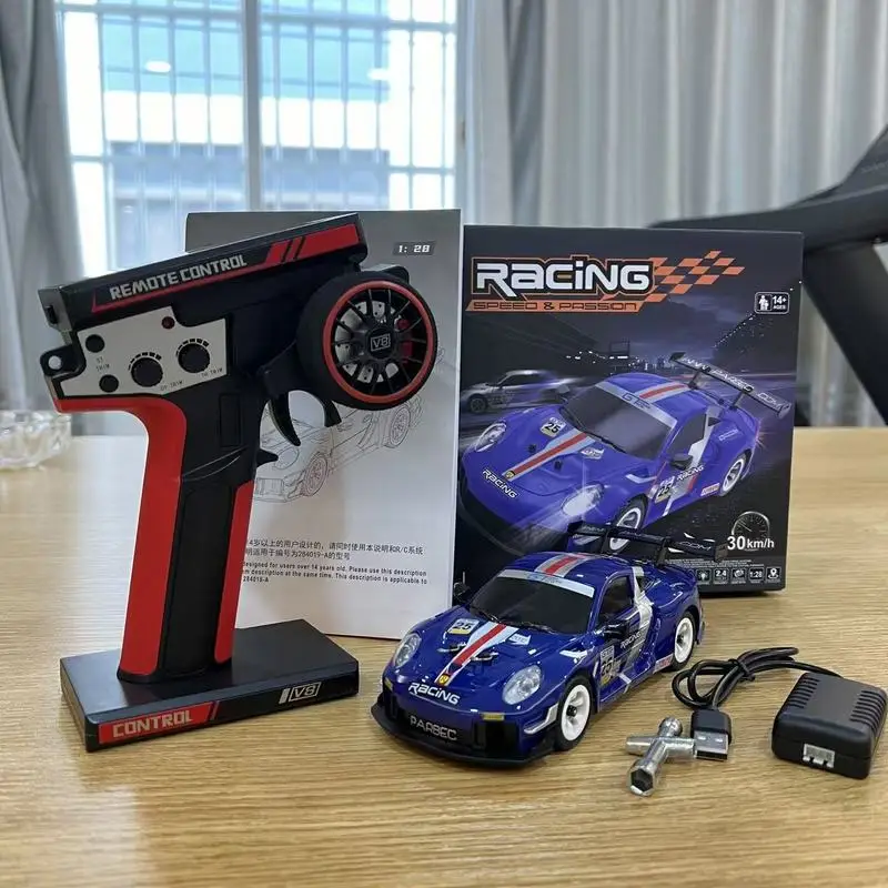 RC 드리프트 카 1:28 WLTOYS 284191 4x4 30KM/H 자이로스코프 포함 풀 기능 시뮬레이션 원격 제어 자동차 성인용