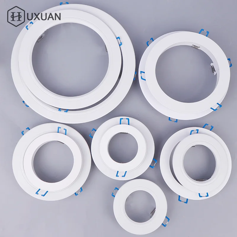 LED Downlight Spotlight Brackets Light Stand Adapters Lamp Shade Rings Hole Enlarge White Outer Frames Cut Out Remedial Circles