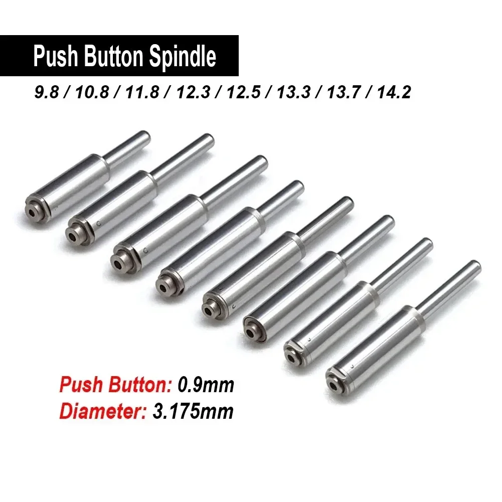 10Pcs Dental Handpiece Cartridge Spindle Shaft 3.175mm Collet Push Button Spindle Friction Grip High Speed Turbine Spare Parts