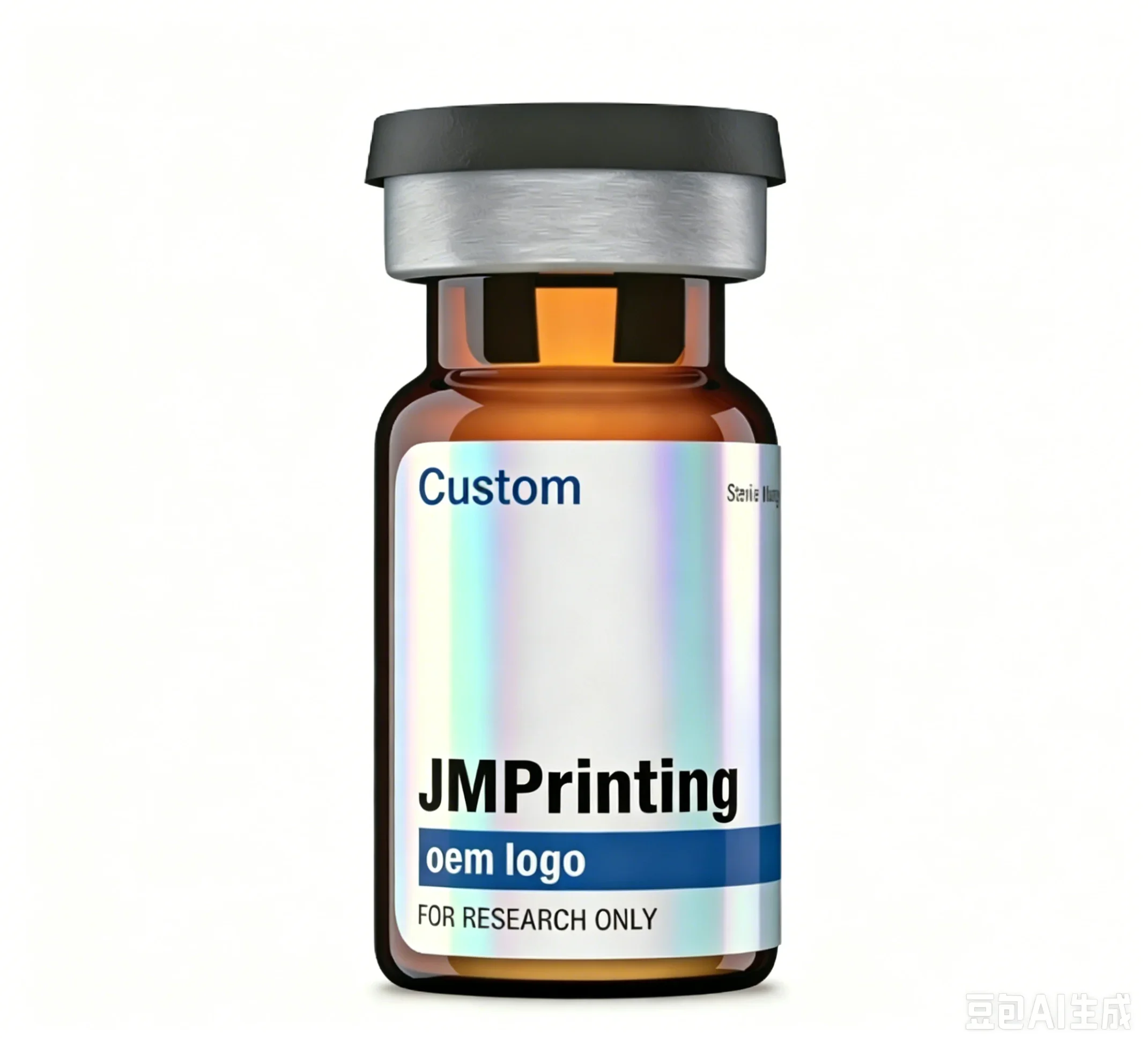 Precision Printed Self Adhesive Peptide Vial Labels Waterproof High Temp Resistant Sticker For Injectable Health Supplement Vial