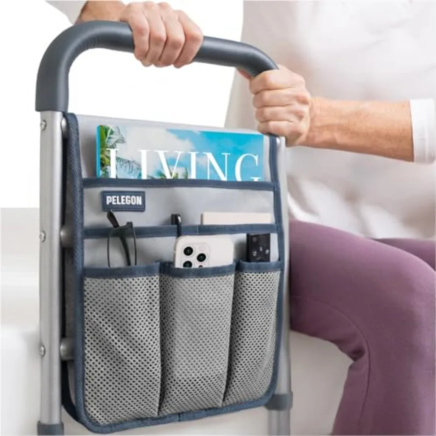 

Прикроватные ограждения для пожилых людей, соответствующие стандартам ASTM, регулируемые, с нескользящей эргономичной ручкой и карманами для хранения