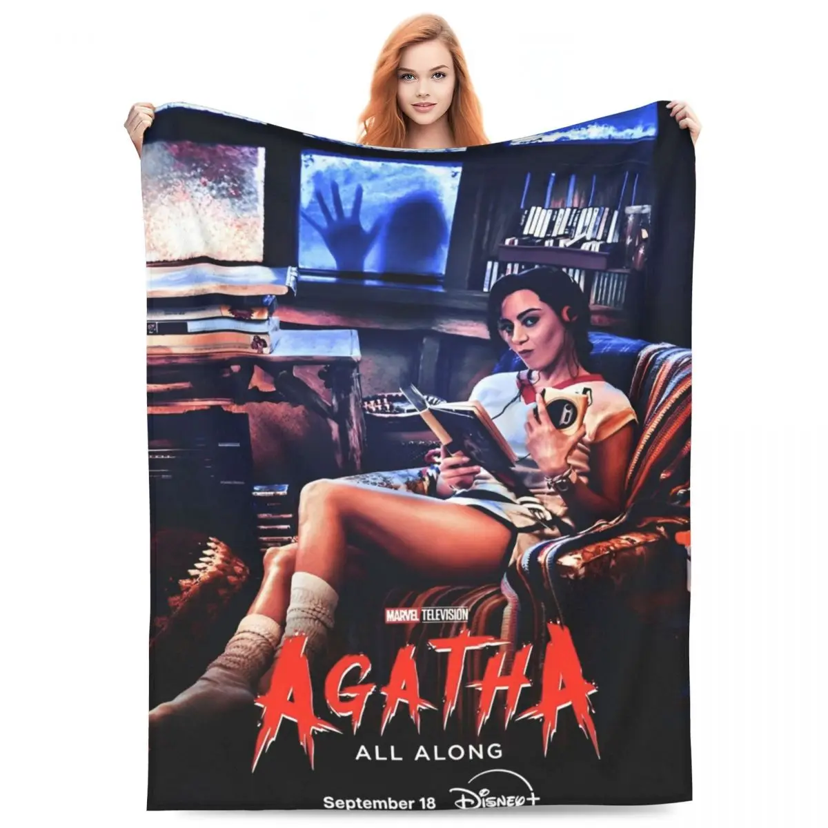 Agatha All Along Movie Film Action Soft Warm Blankets Decorative Plush Throw Blanket Aesthetic Living Room Flannel Bedspread