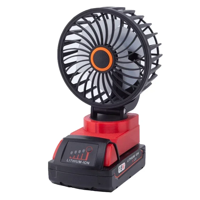 

Suitable for Milwaukee 18/20V Lithium Battery Adapter Cordless Fan Portable Multi-angle Workshop on-site Fan Power Tool