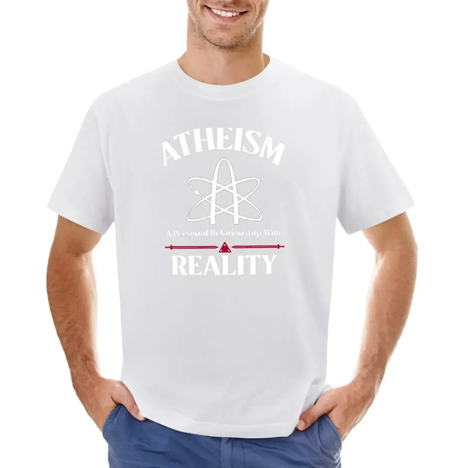 Atheism Personal Relationship With Reality T-shirt Short sleeve tee cute clothes for a boy Men's cotton t-shirt tee shirt homme