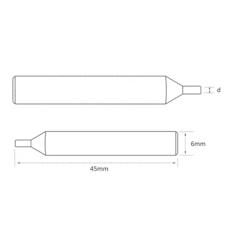 2 Pcs/lot Φ0.9xD6x45L Raize 55 Series High-speed Steel Tracer Point Key Machines Accerioes For 363/333L/339/369/368A&B/383AC