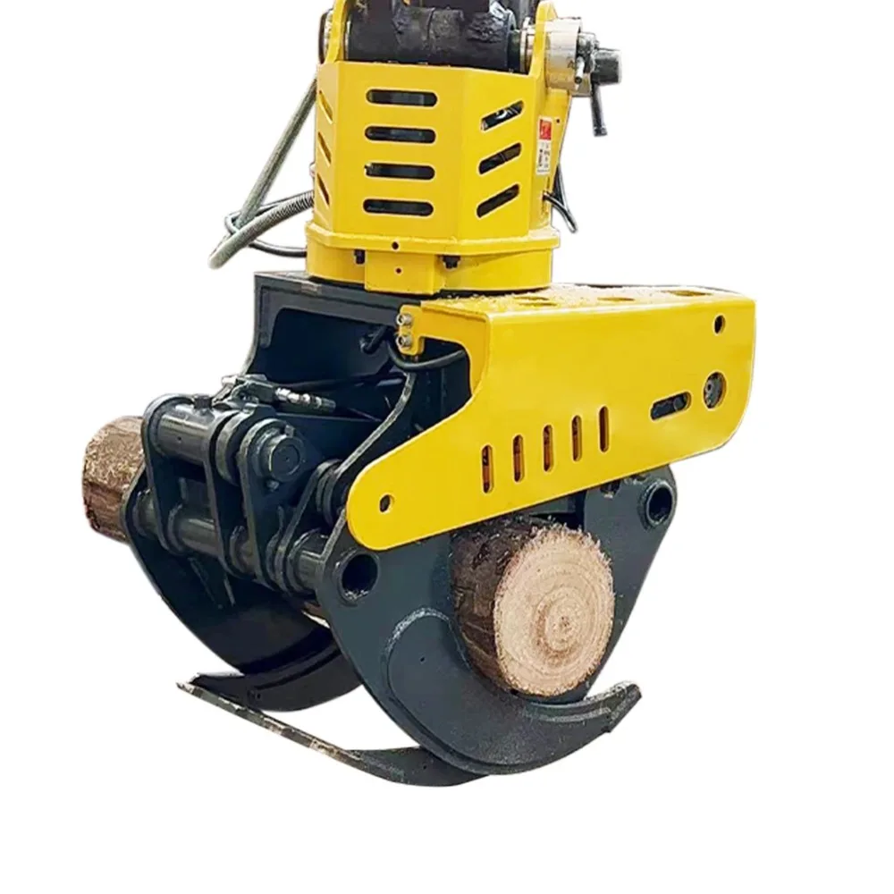 YS Customized Excavator Wood Gripper Grab Bucket Saw with Clamping Cylinder, Grab Bucket Saw, Wood Cutting, Tree Grab Bucket